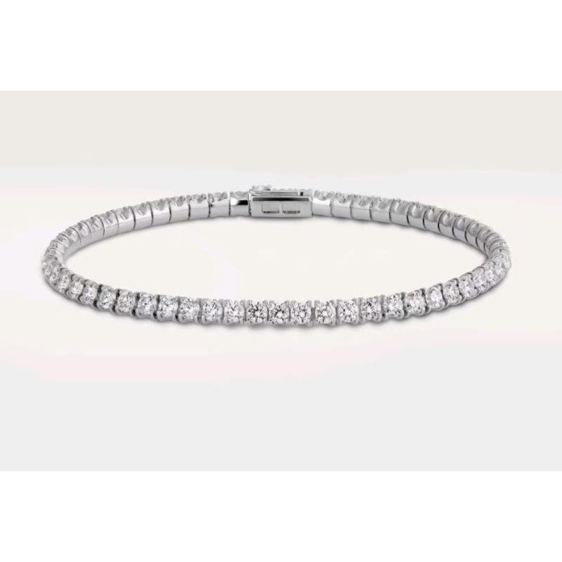 99新 Cartier/卡地亚   18k CDE CARTIER白金满钻手链