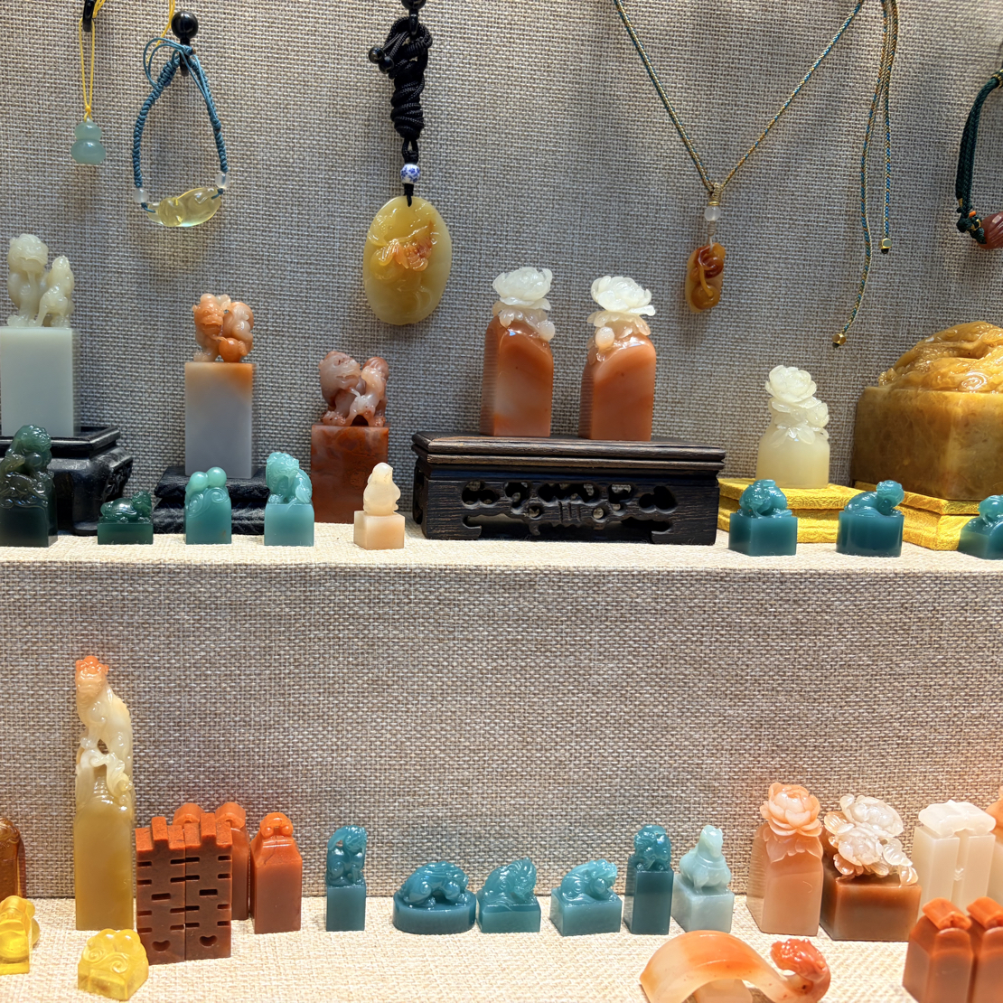 晋安石庄·寿山石手工雕刻印章 山水 古兽 龙（定制链接）拍下随机发