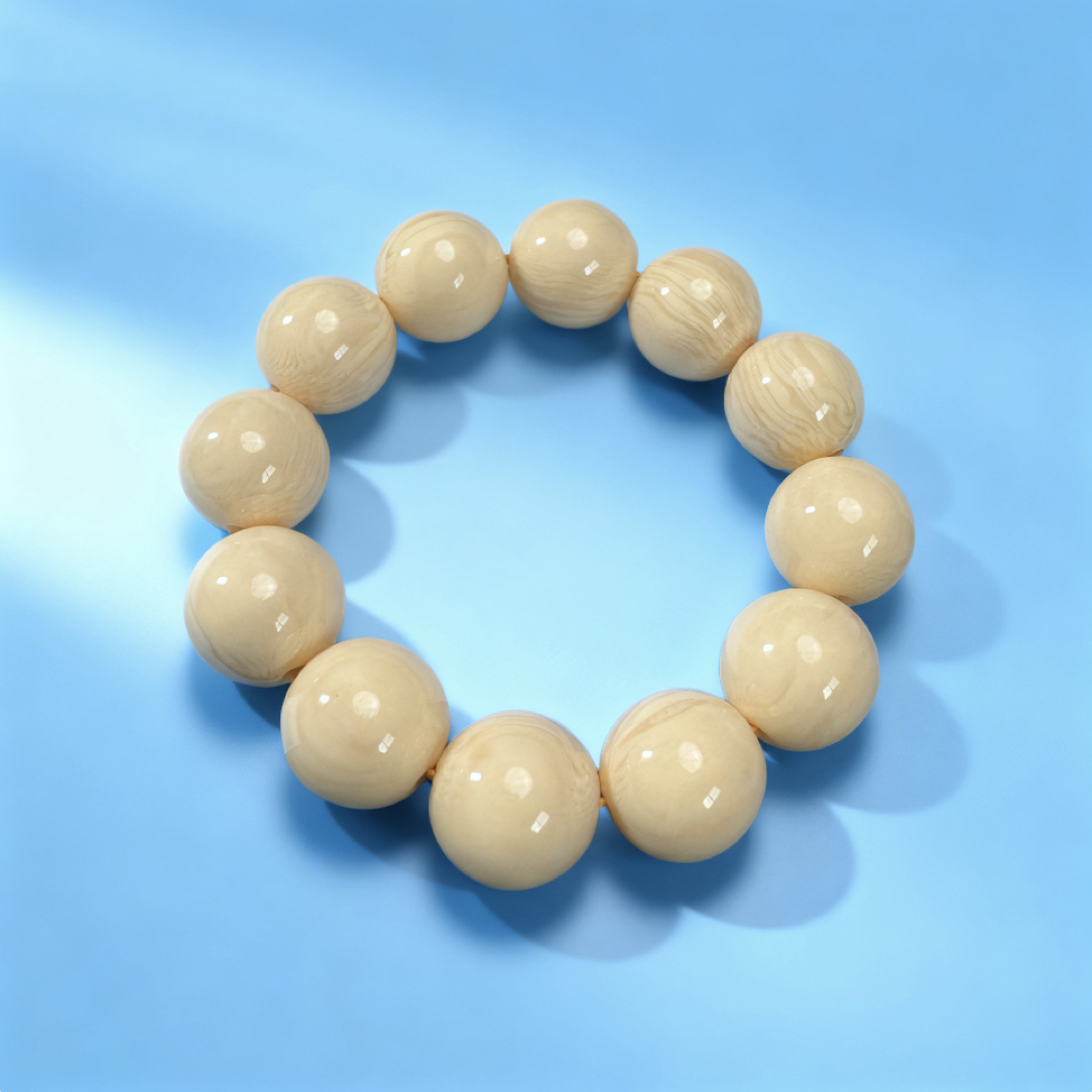 「天朝清货」满纹原底色猛犸手串 A108-YQ-2A