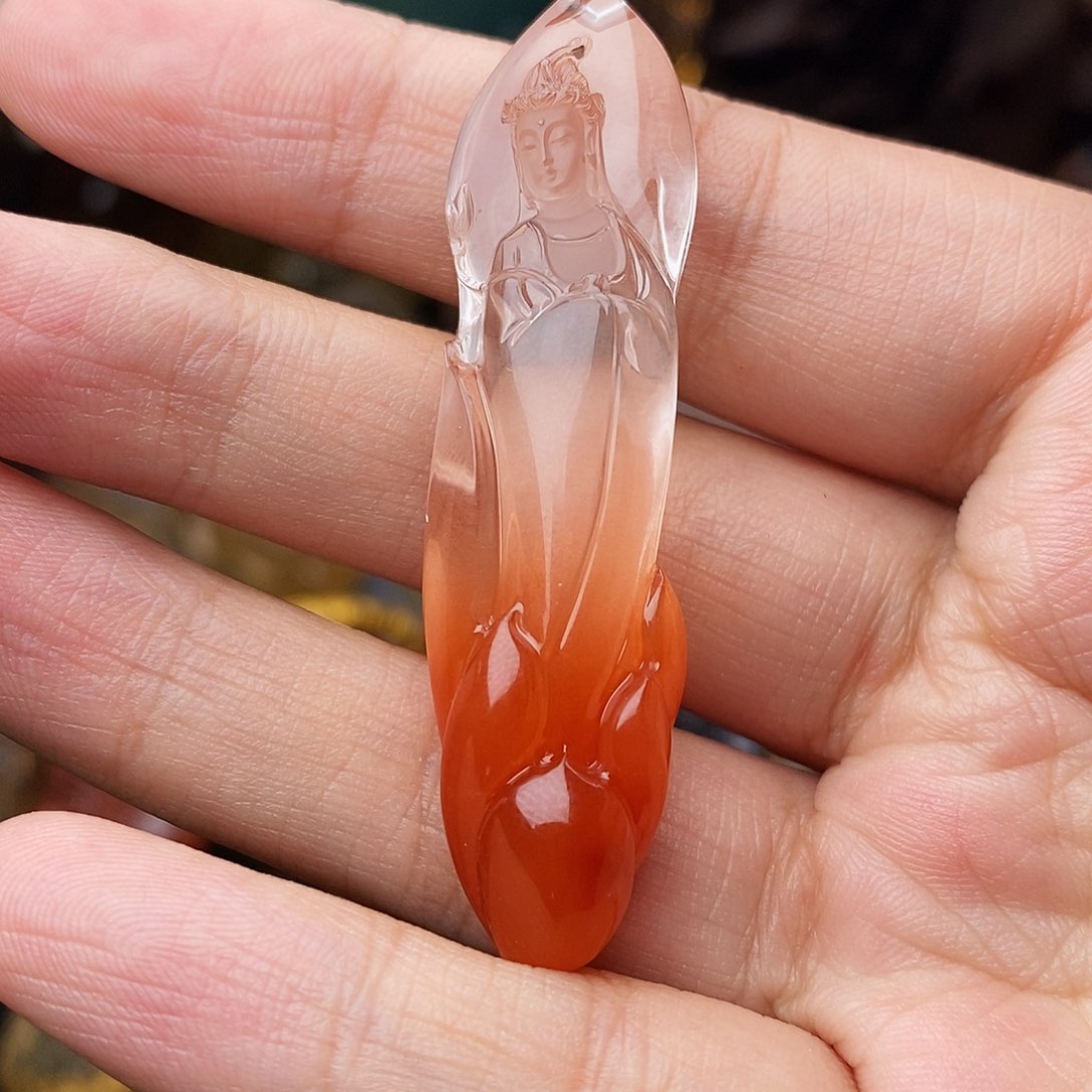 水晶吊坠未镶嵌清****笑吊坠