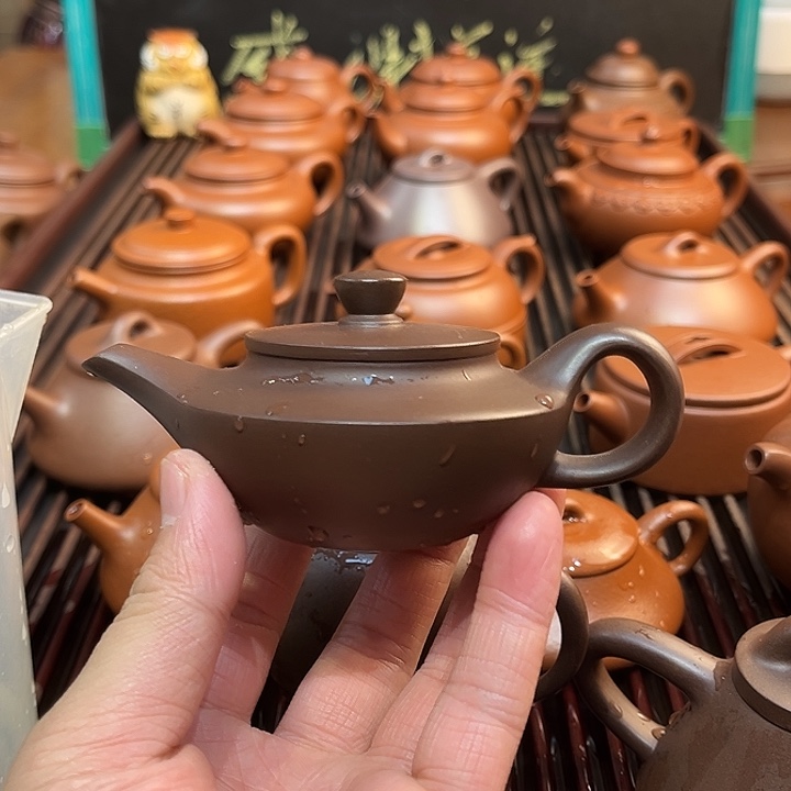 紫砂茶壶紫泥汉云120cc
