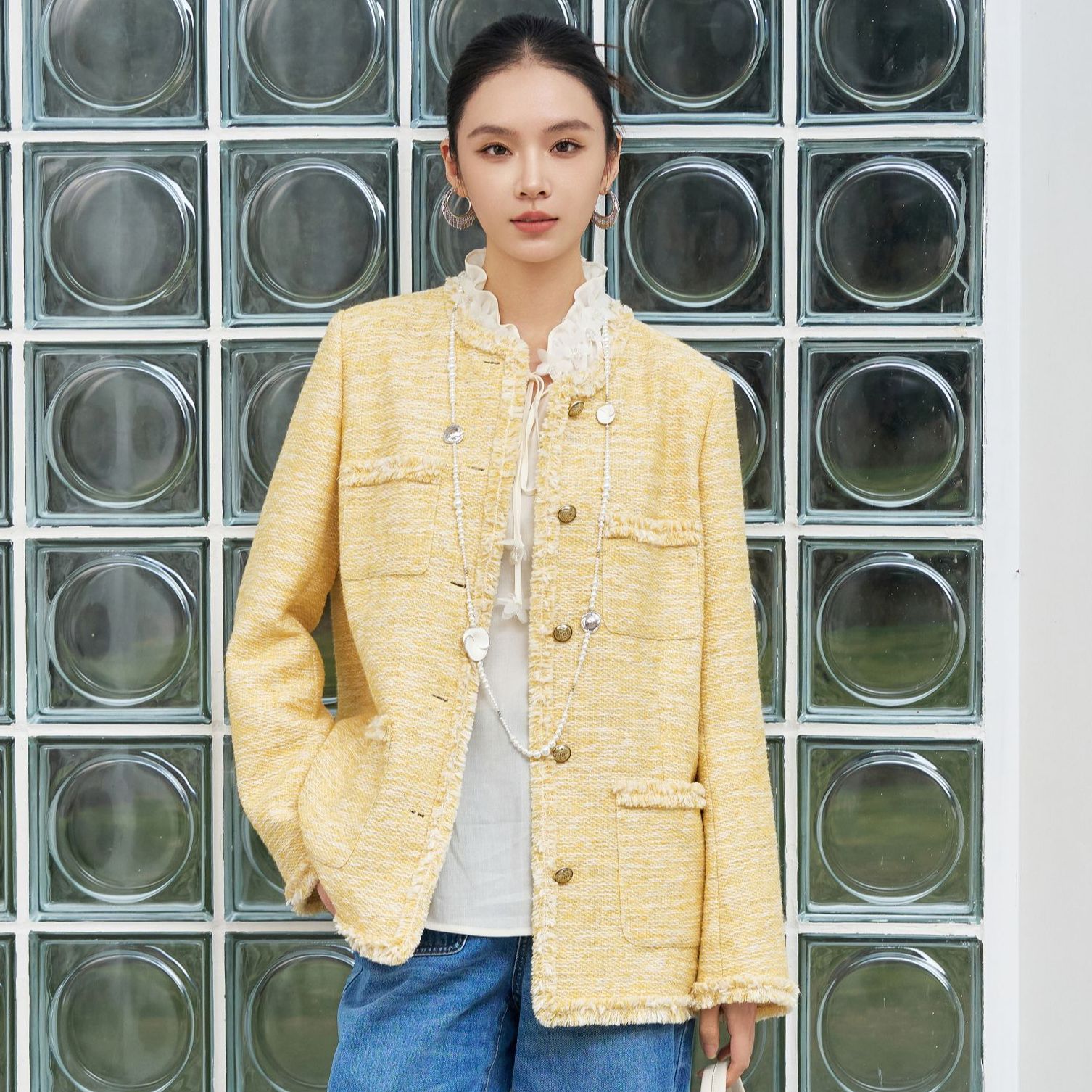 俪妍【LIVELY·YAN】26春季款外套43379气质时尚复古小香风