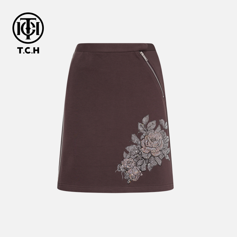 年终大促-TCH私服烫钻新时尚淑女百搭新潮流半身裙T75C22E1012