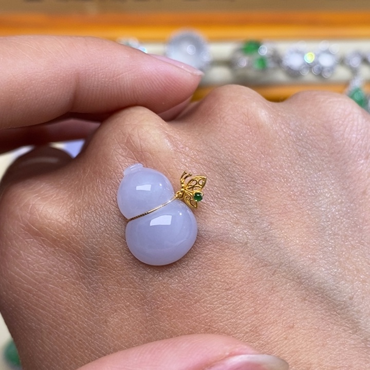 翡翠颈饰18K金镶嵌…