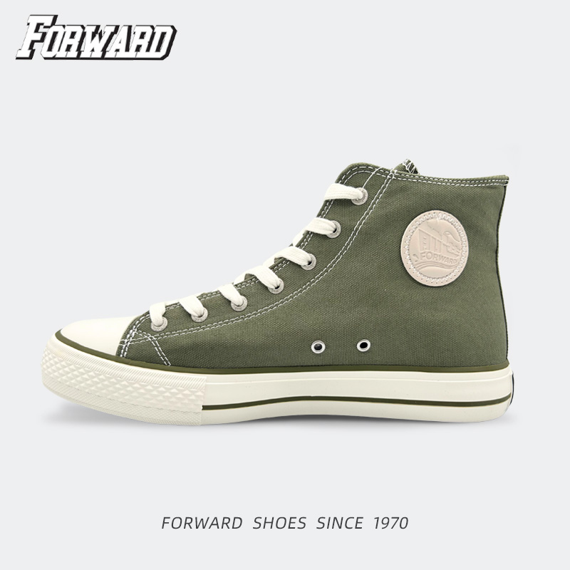 前进高帮男女新款帆布鞋学生运动板鞋休闲男女百搭-300004