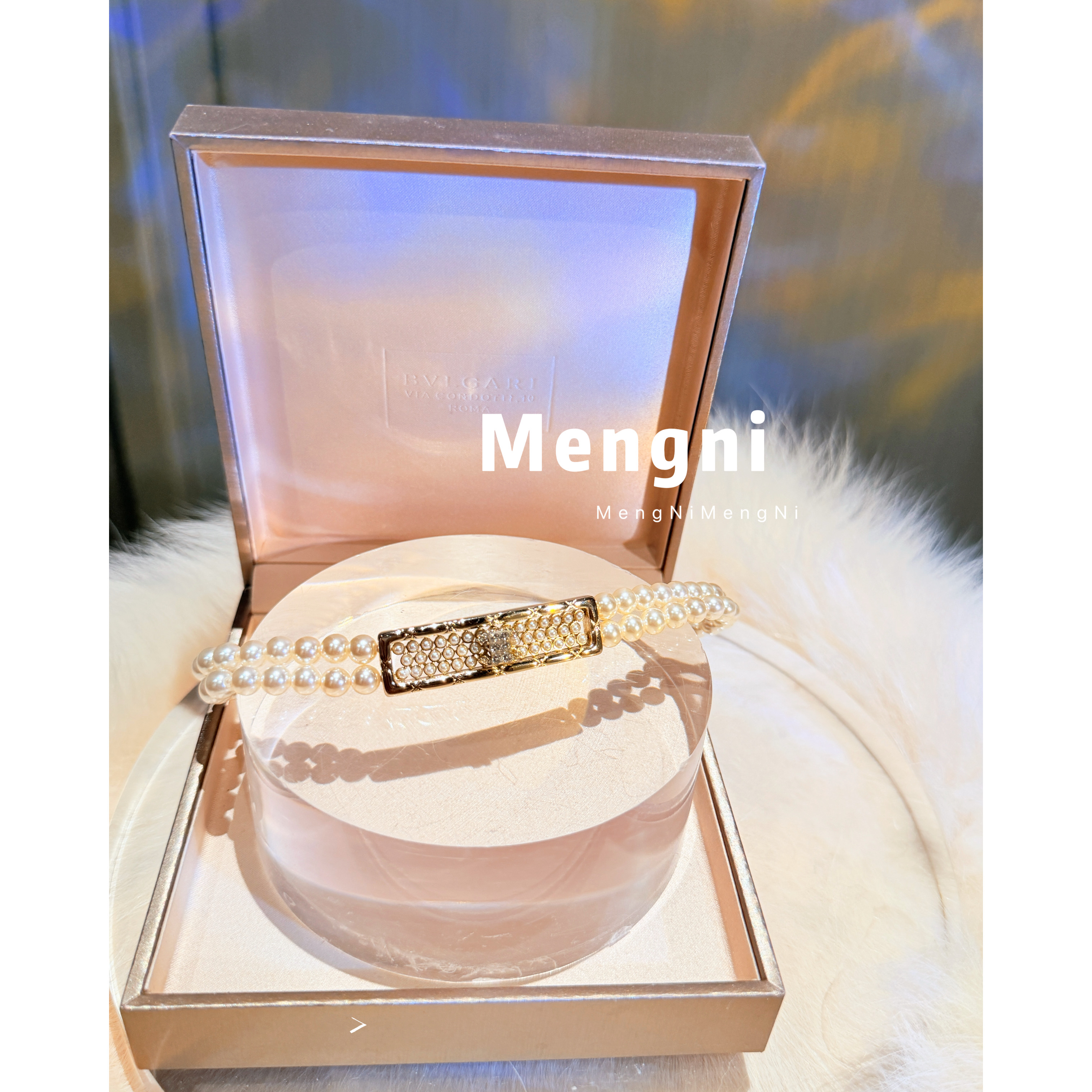 铜合金仿珍珠项链 P2171 双层贝珠气质项链