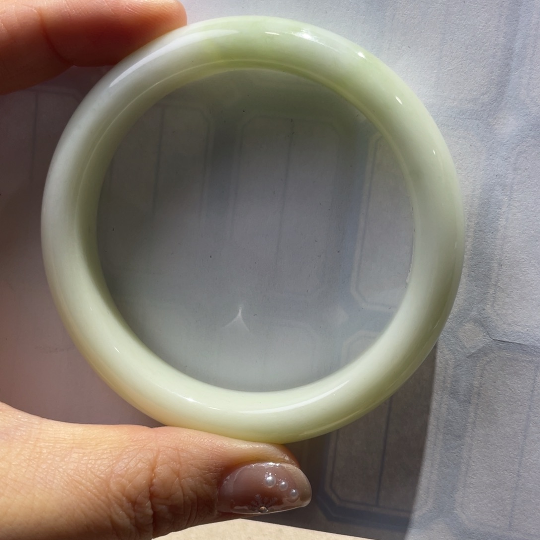 蓝田玉（蛇纹石化大理石玉）手镯未镶嵌孙*佛