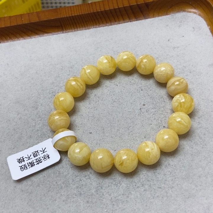 蜜蜡未镶嵌裸石手串