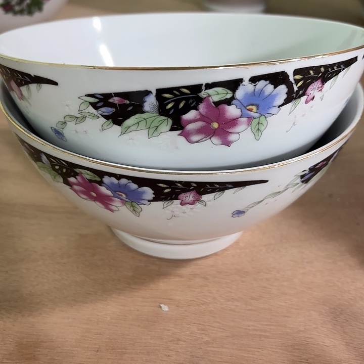 陶17.5公分斗笠碗两个微瑕