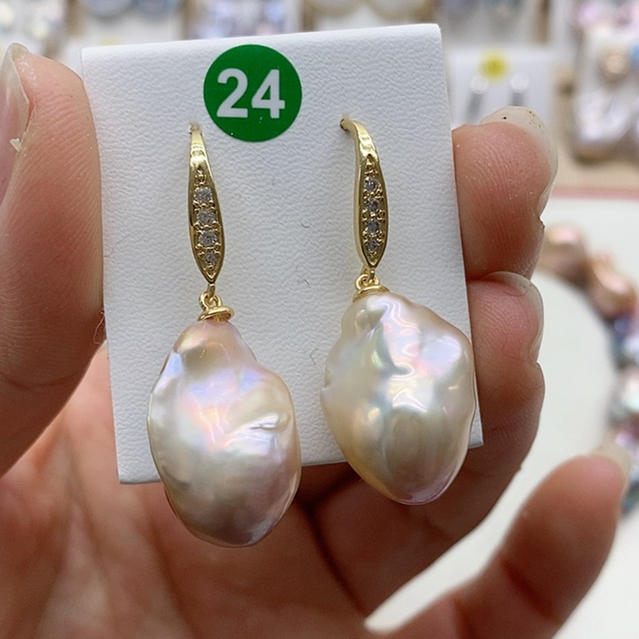 【闪购商品】淡水珍珠耳饰银S925镶嵌