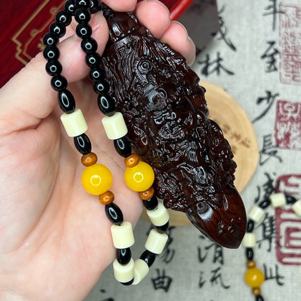 大黑天降魔杵手把件大号11cm金刚杵精美手工雕刻【盘玩袋+刷子+油】