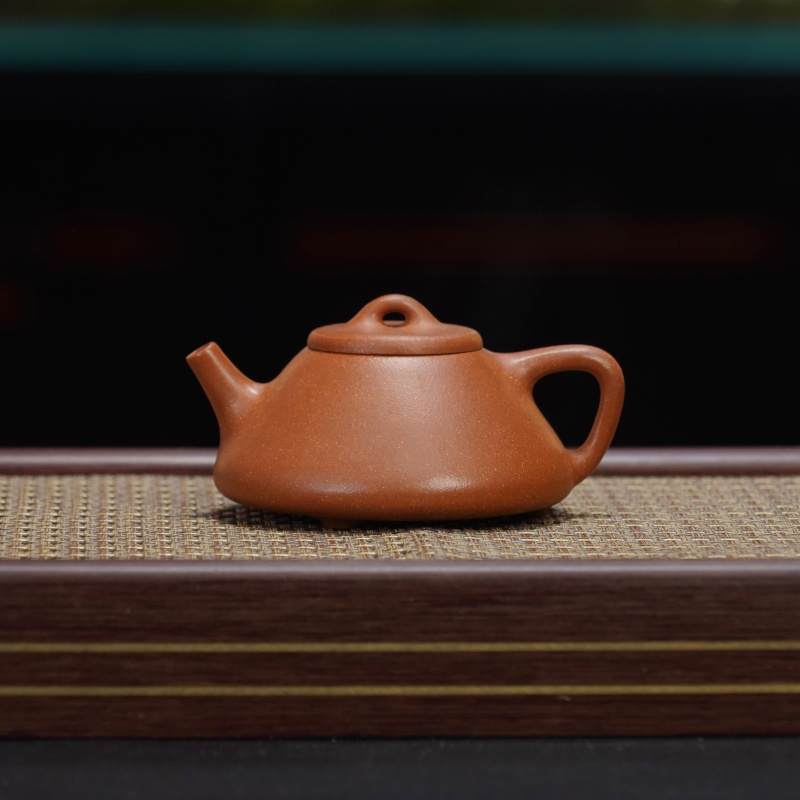 LCC金砂段[子冶石瓢250CC]宜兴手工紫砂壶