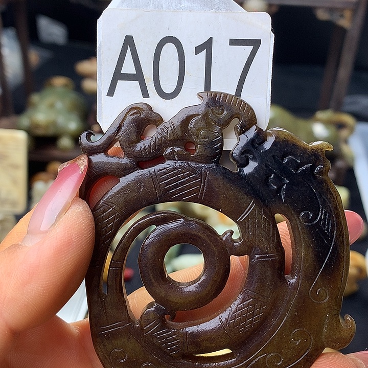 和田玉银S925镀金镶嵌颈饰