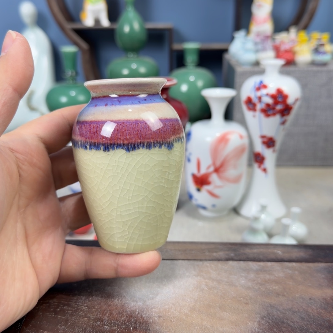 陶瓷手工小花器摆件