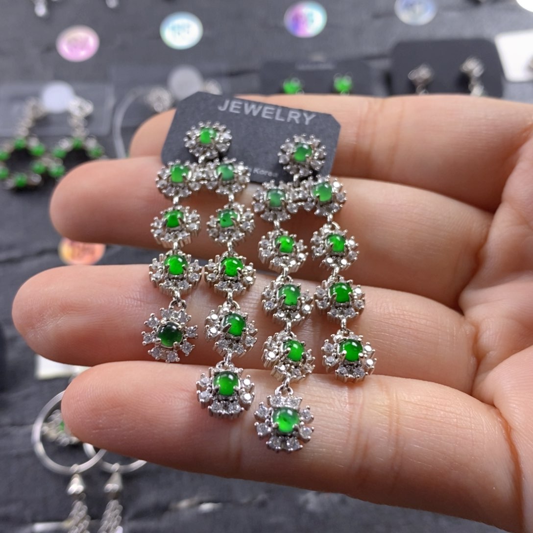 颈饰银S925镶嵌翡翠195号