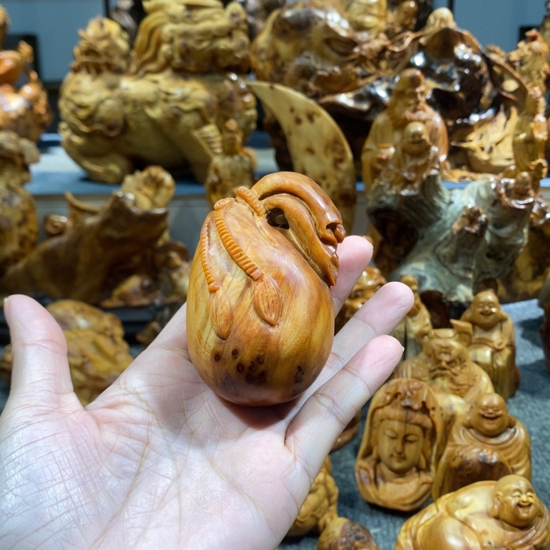 木崖柏工艺品小冰裂