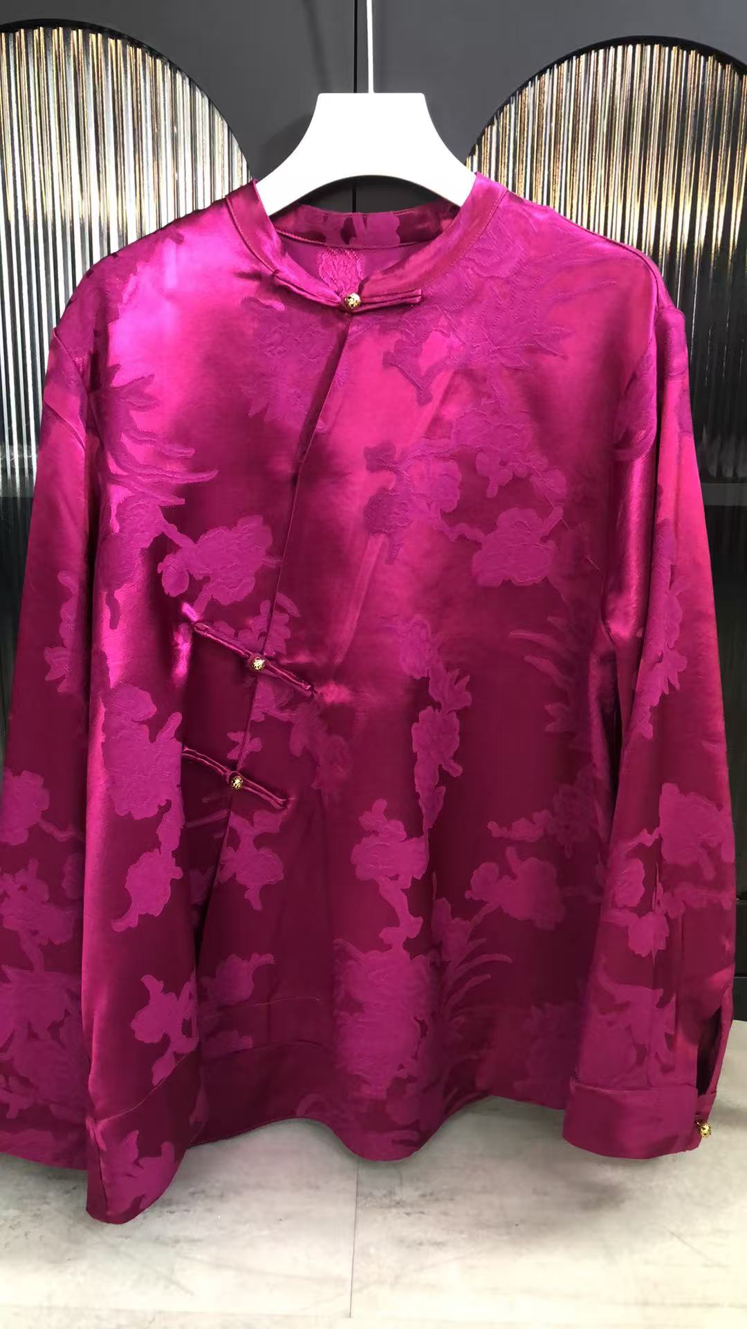 五八一秋冬新款新中式国风斜襟盘扣上衣