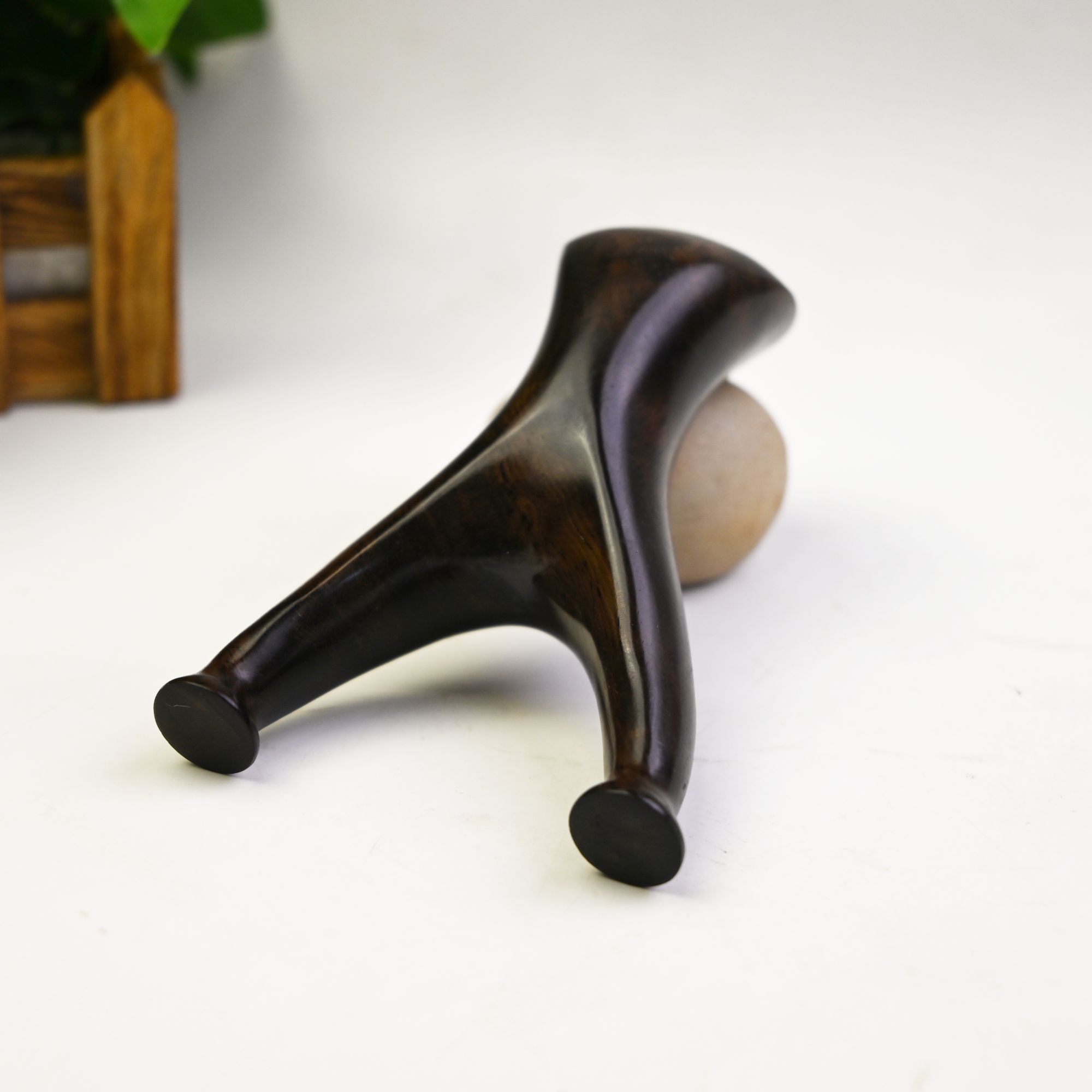 沉水木质扁皮弹弓 黑檀实木眼镜蛇造型 实木弹弓一把（75.14左右）