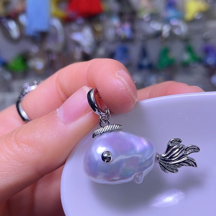 合金淡水珍珠颈饰16