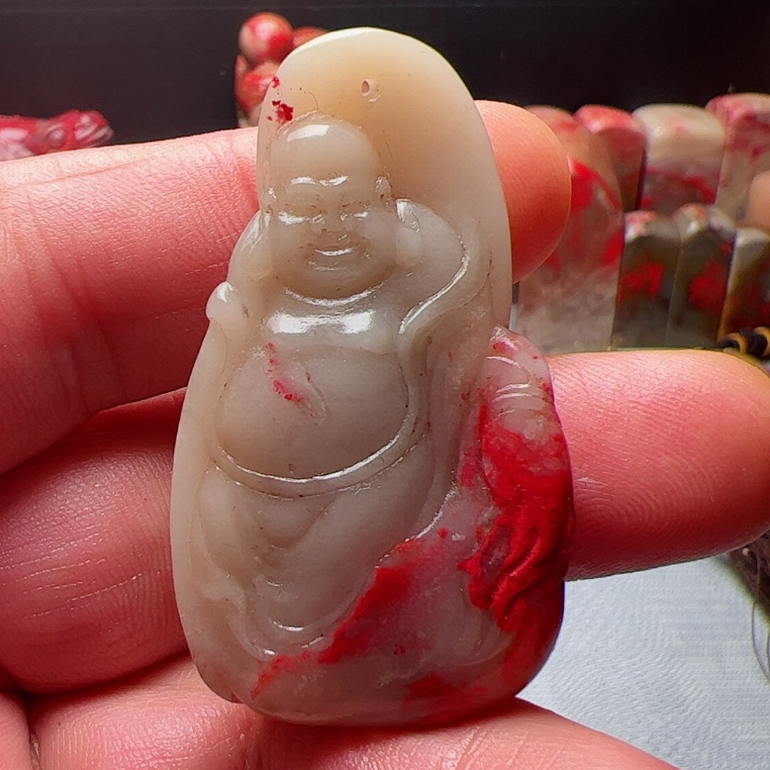 昌化石昌化鸡血石挂件