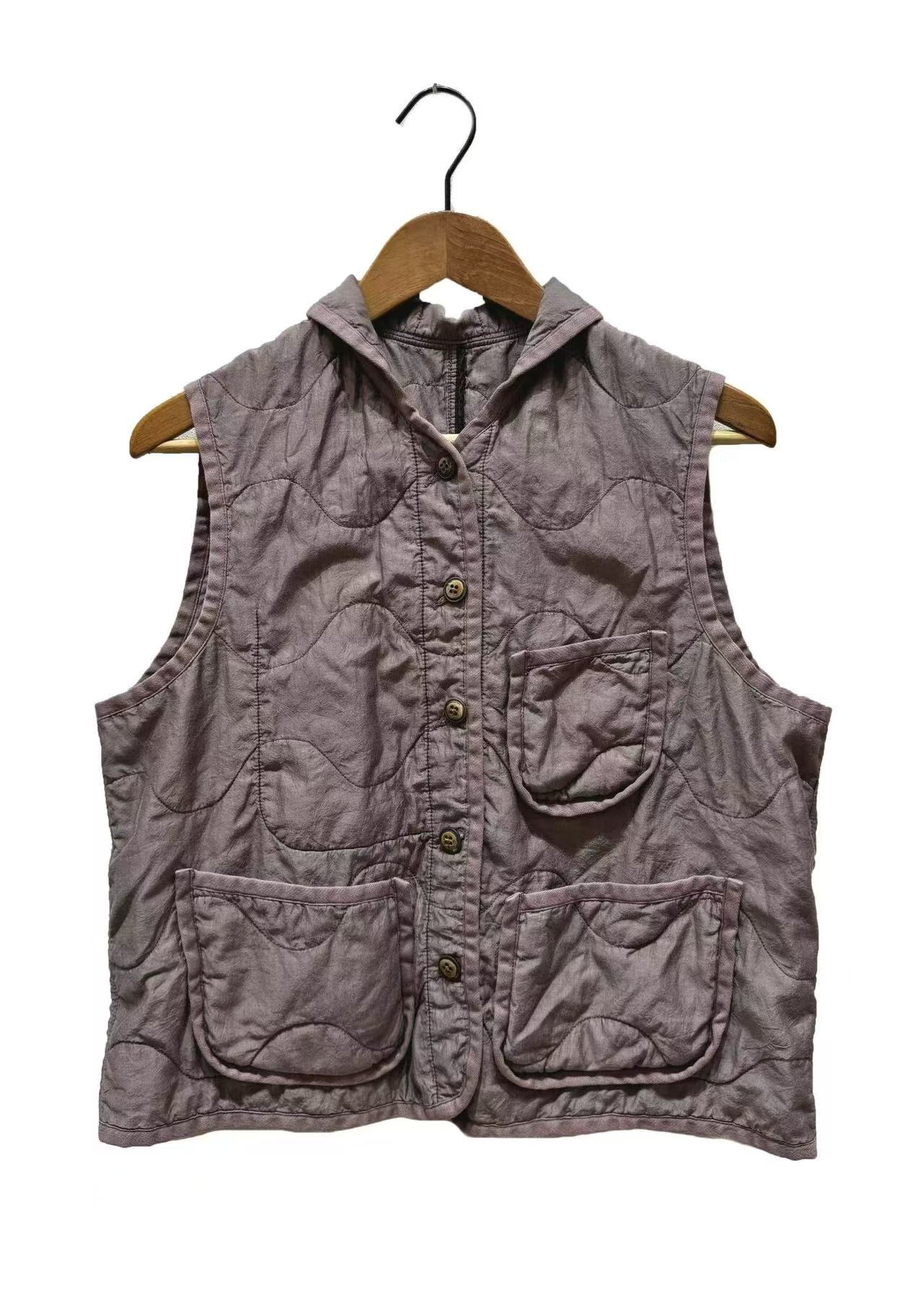 山山家-左岸迷香【夹棉短马甲】Z25FW6009桑蚕丝棉复古宽松衍缝时尚