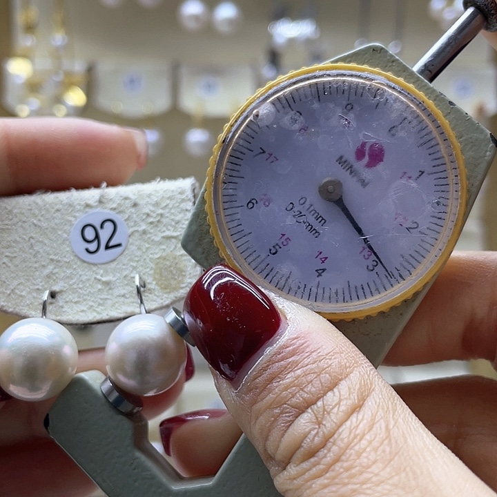 淡水珍珠耳饰银S925镶嵌