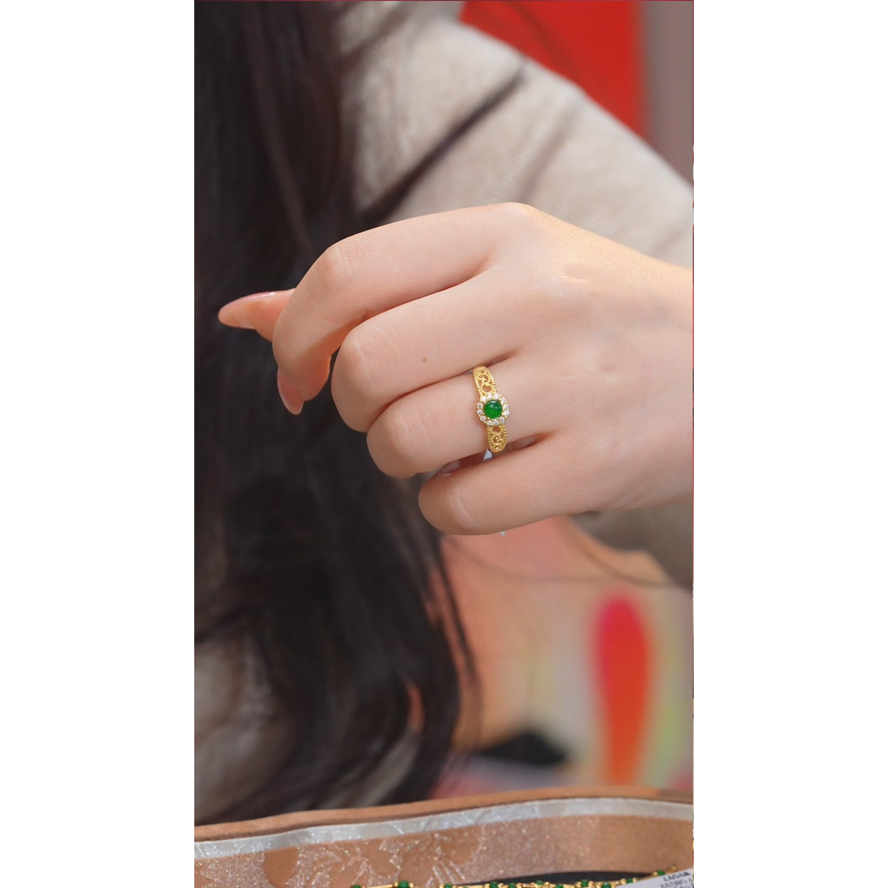 翡翠戒指未镶嵌@@P53357