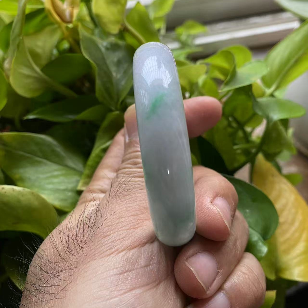 飘花绿花正圈手镯天然缅甸翡翠A货高雅气质优雅漂亮时尚百搭潮流