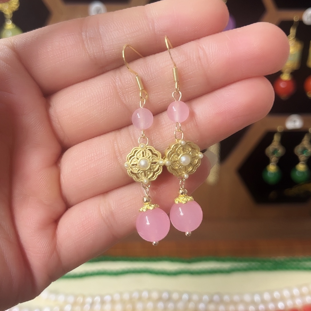 锆石合金925银耳饰