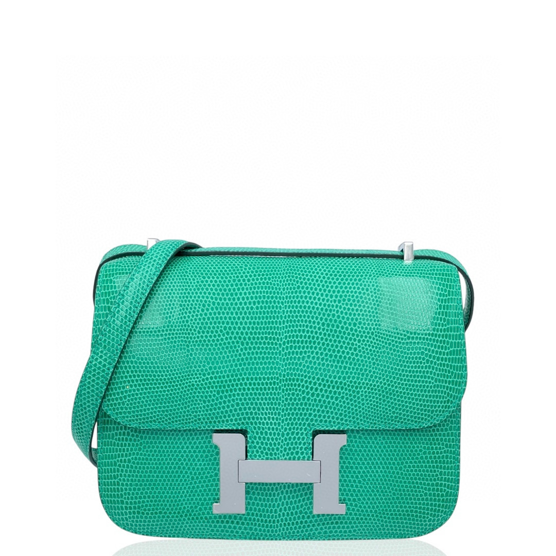 全新未使用 Hermes/爱马仕 constance 19 Z 蜥蜴薄荷绿lk0127a8 