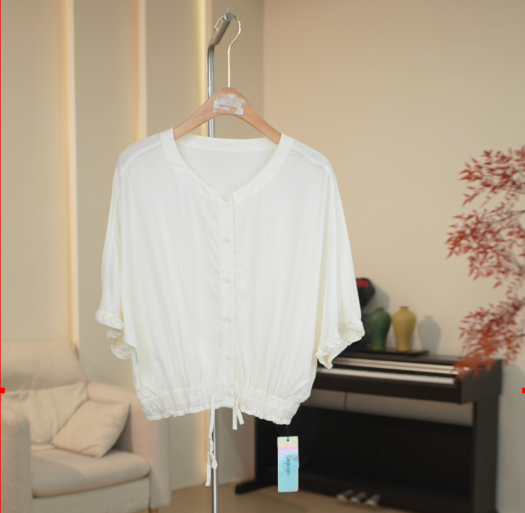 G373 新款透气抽褶宽松舒适衬衫 5A21