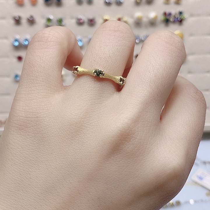 碧玺戒指银S925镶嵌戒指