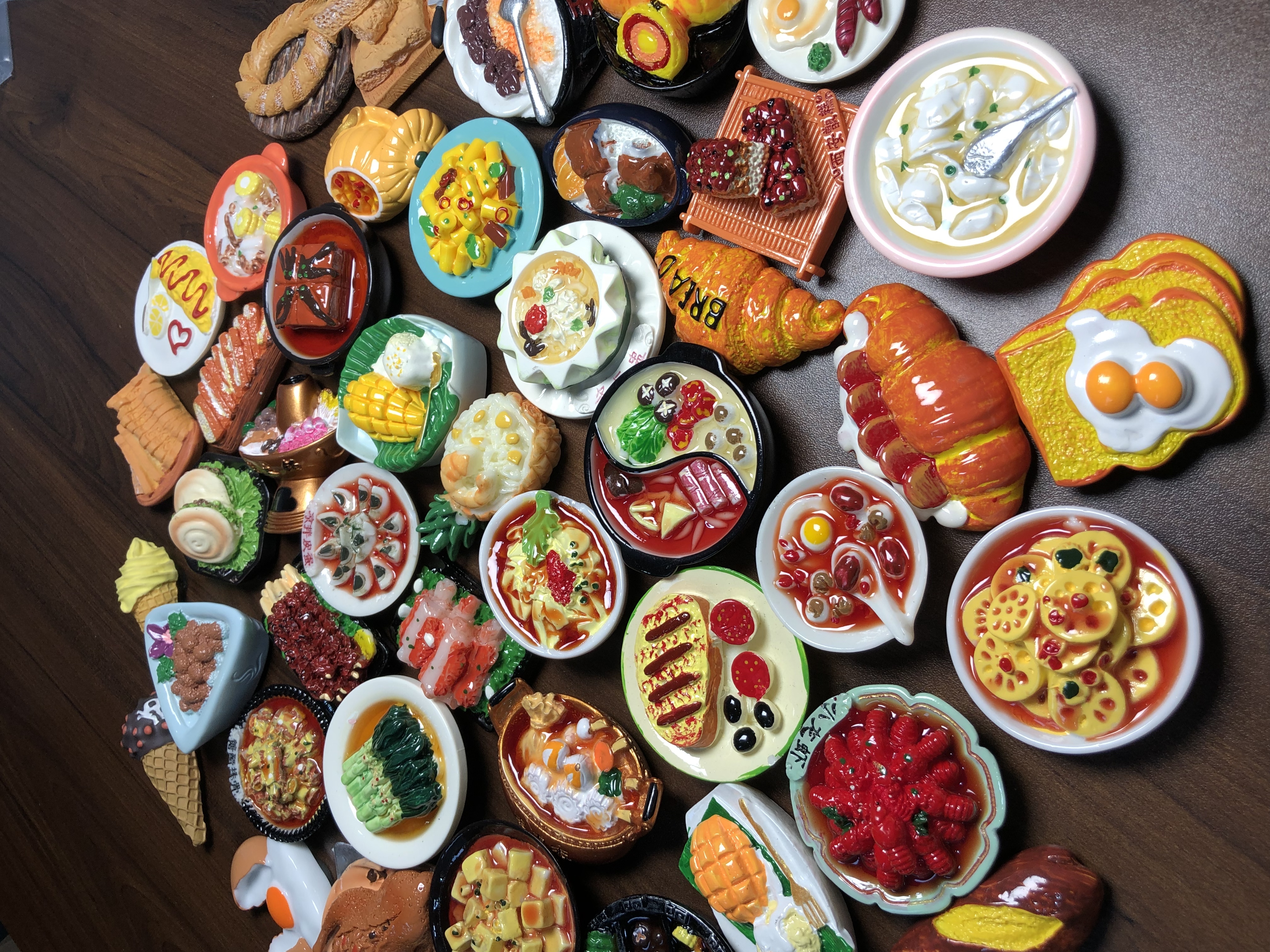 【新人福满多】！立体创意仿真食物冰箱贴磁吸食玩菜谱3D