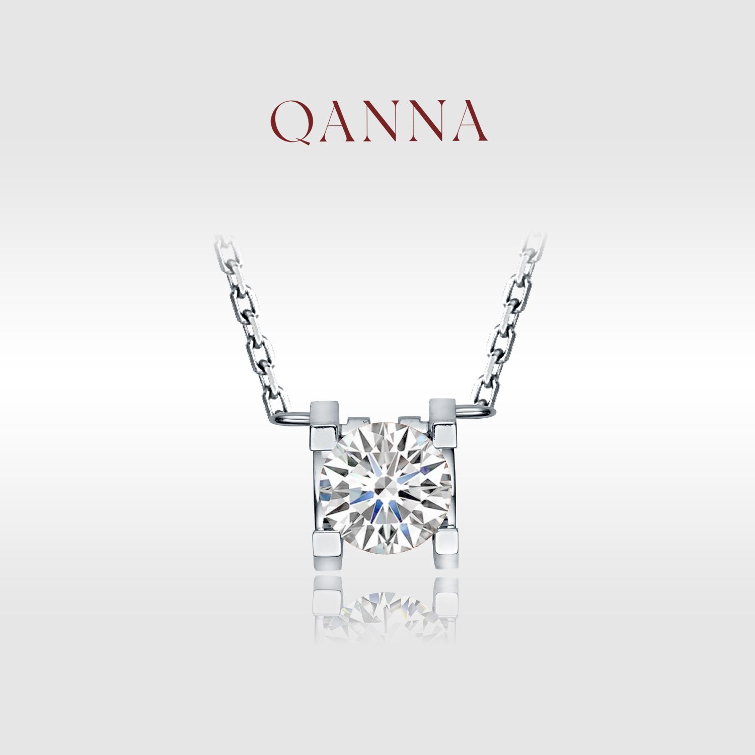 QANNA【大钻牛头】【重金版】轻奢经典设计款钻石锁骨链项链AY