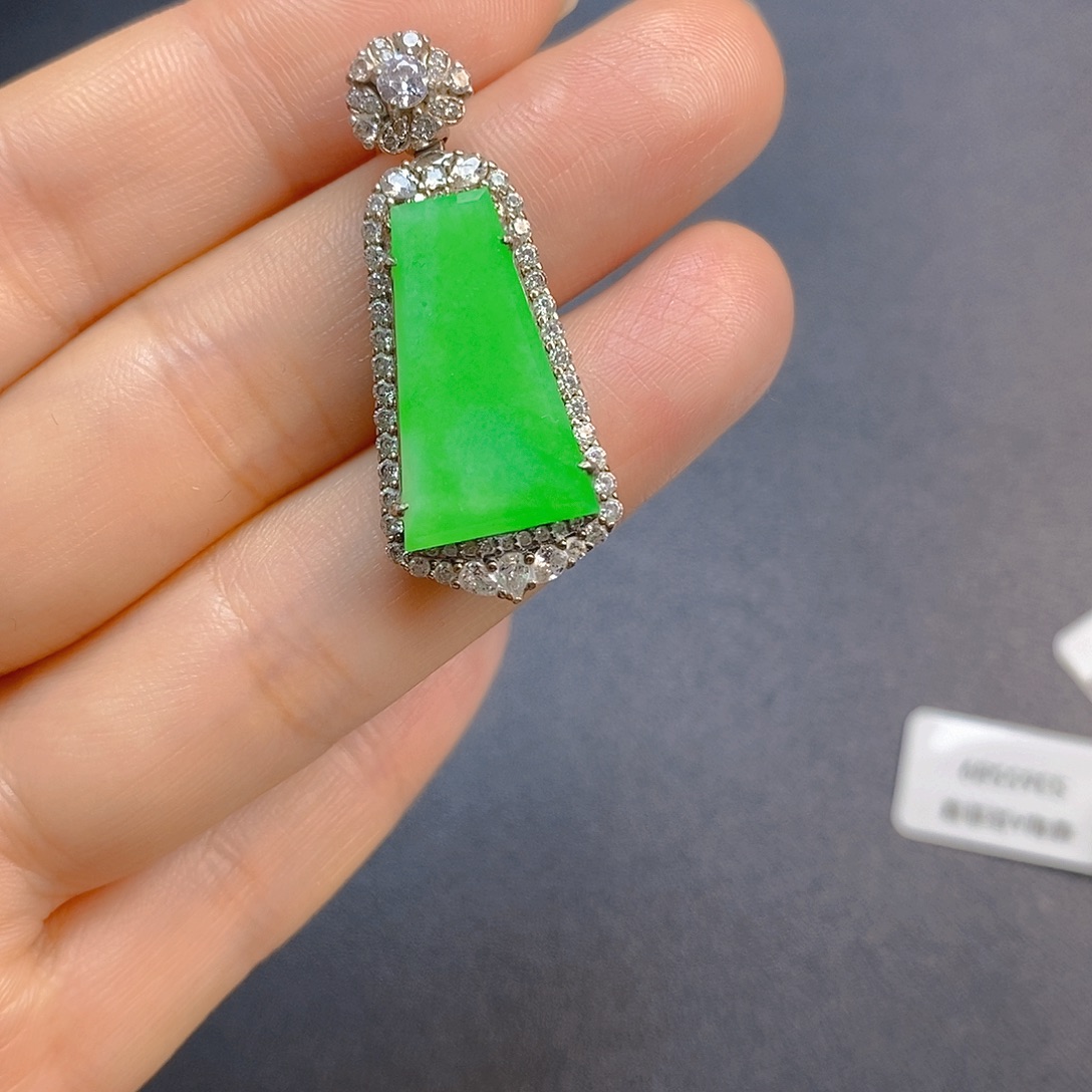 翡翠银S925镶嵌颈饰