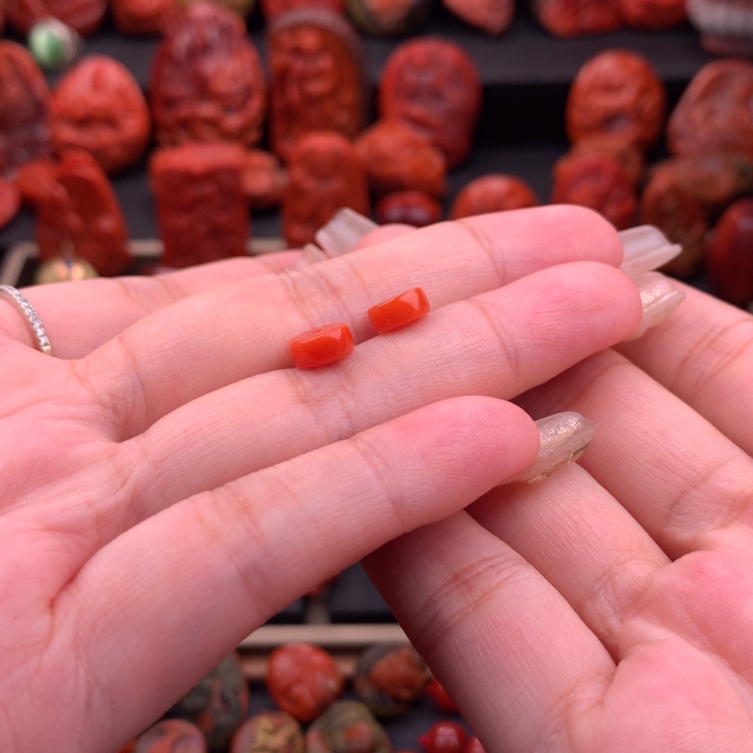 南红玛瑙南红川料精工直切隔片7.5mm未镶嵌