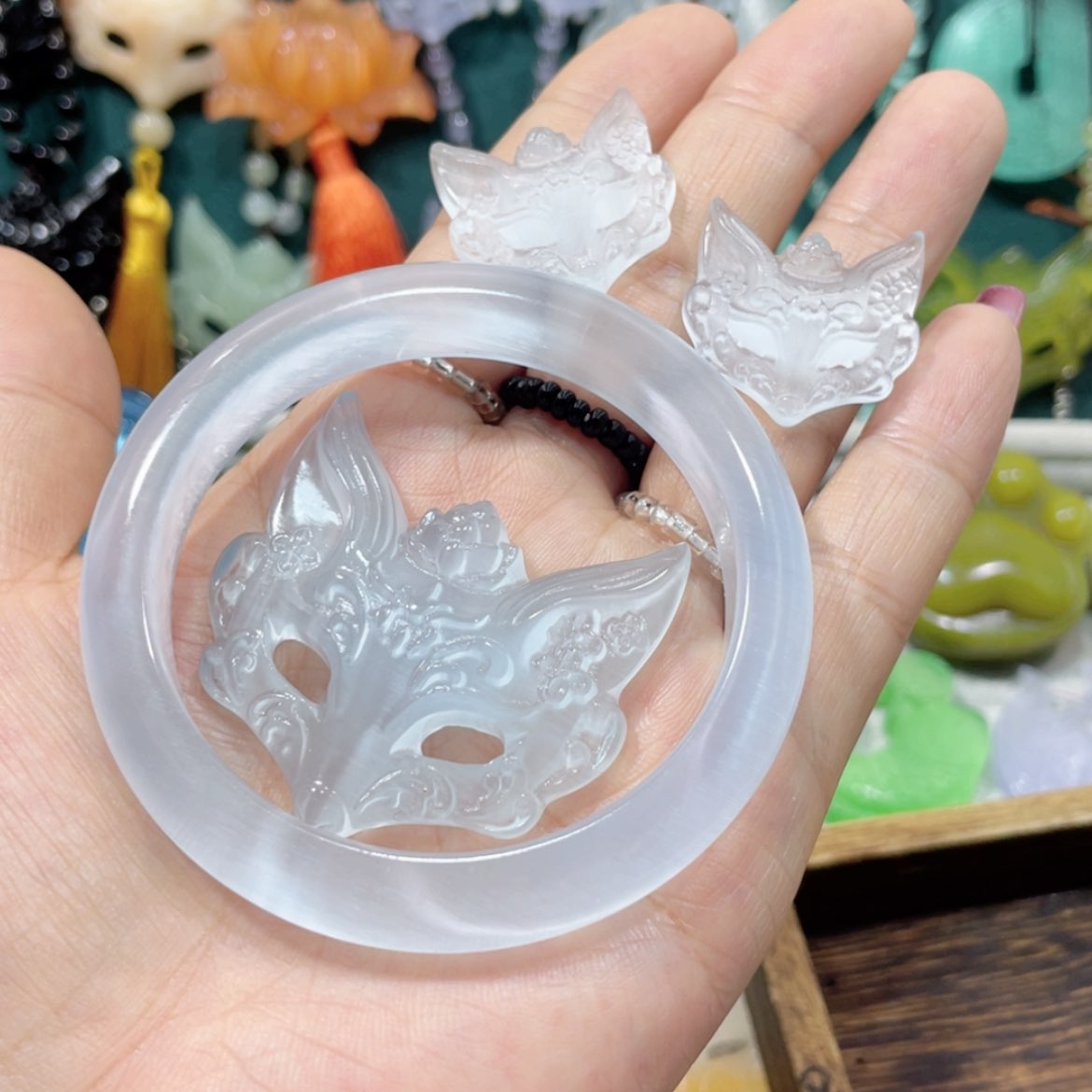 【闪购商品】未镶嵌岫玉颈饰༺****༻59项链猫眼