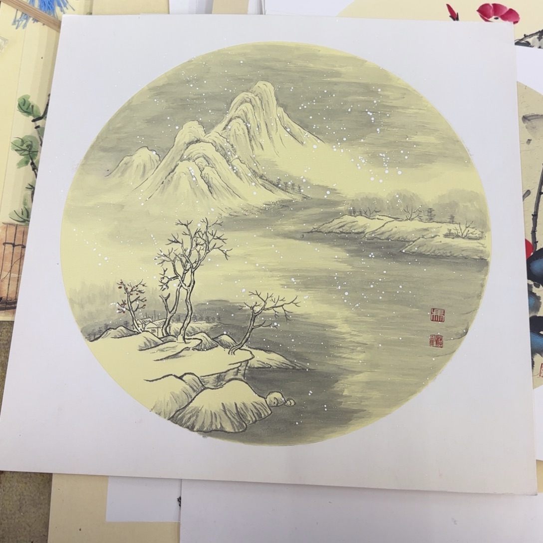 国画国画老师作品刘