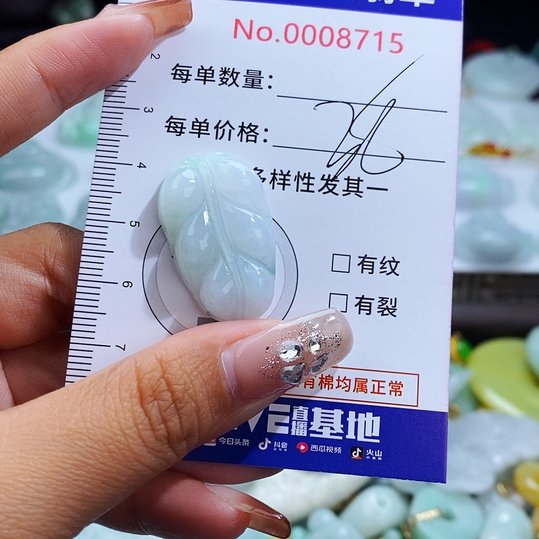 翡翠未镶嵌毛衣链8715