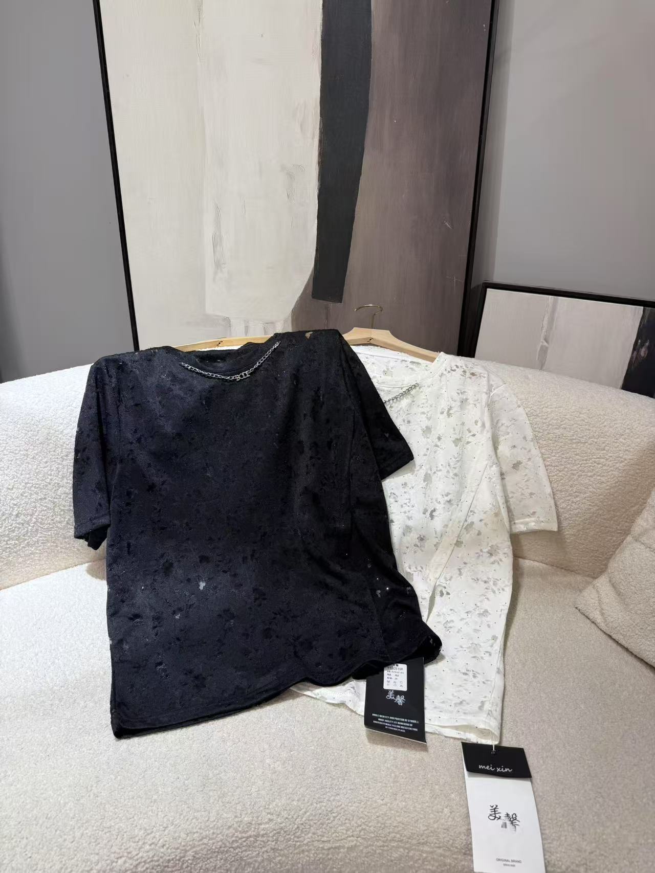 25159【PINGJIE】2025高货时尚宽松休闲潮流舒适百搭洋气短袖