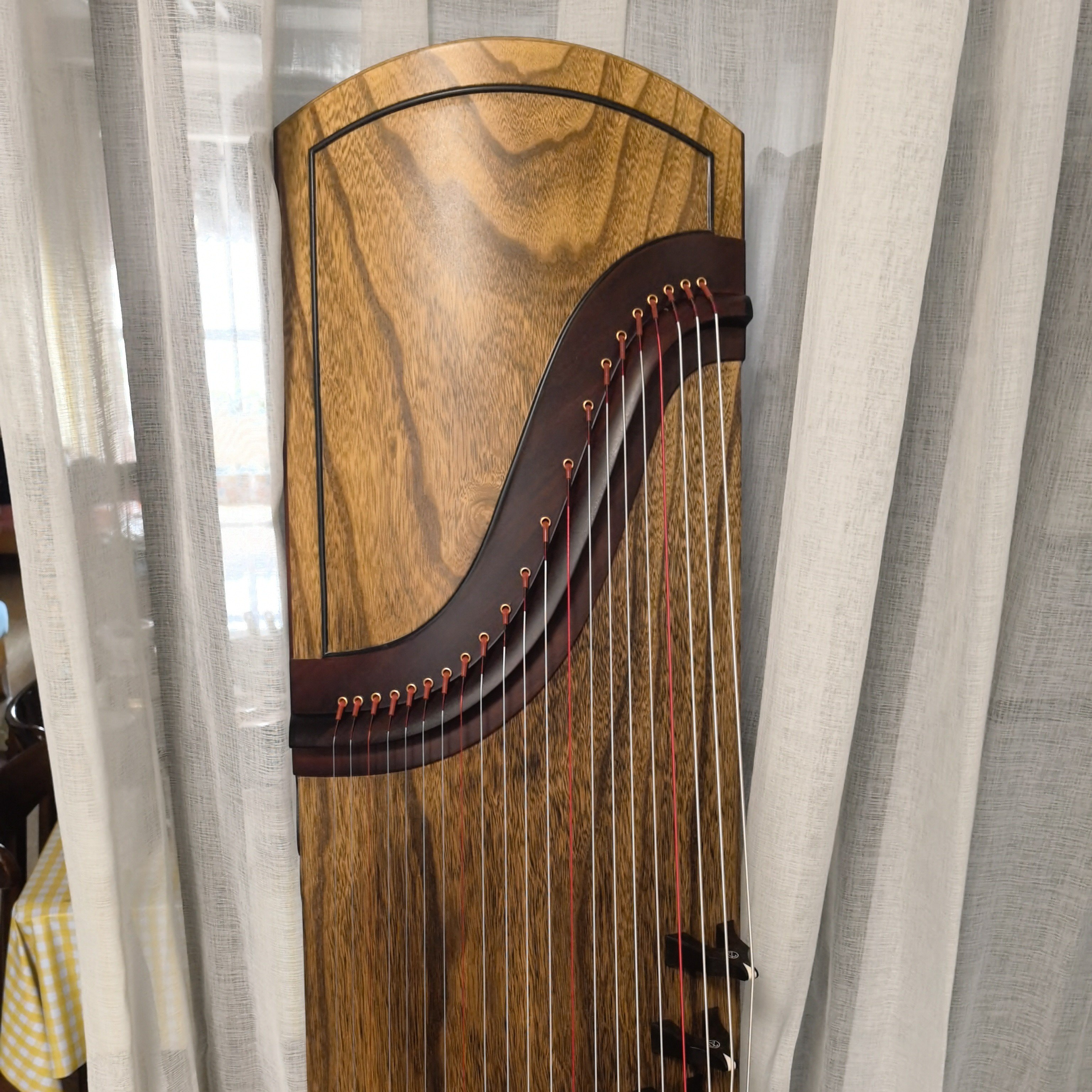 凌兰古筝定制整挖大象无形带导音槽黑檀莲花筝码专业演奏成人高考