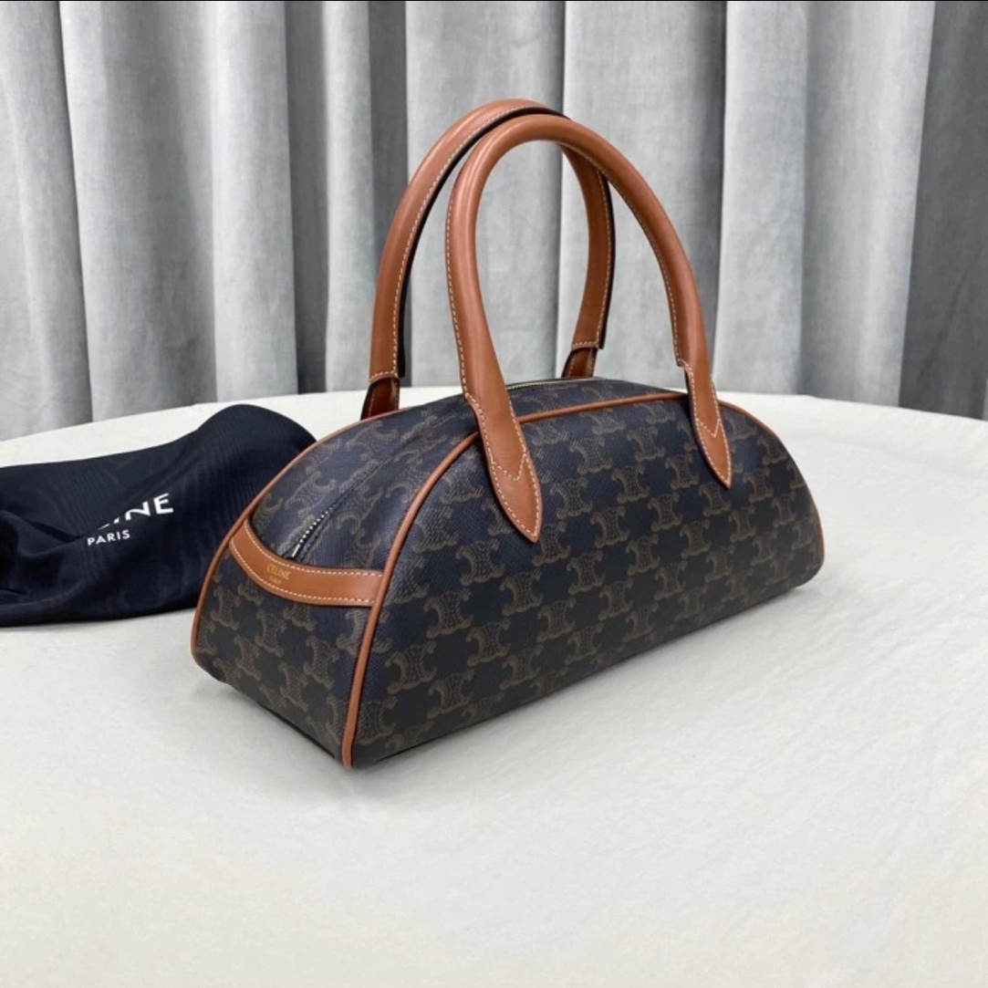 99新 Celine/思琳 林纳奢品丨闲置老花保龄球手提包