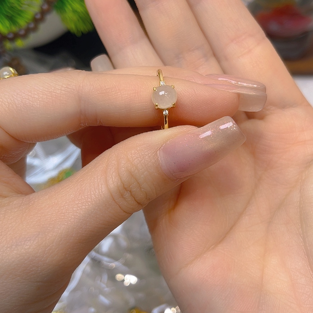 翡翠银S925镶嵌戒指