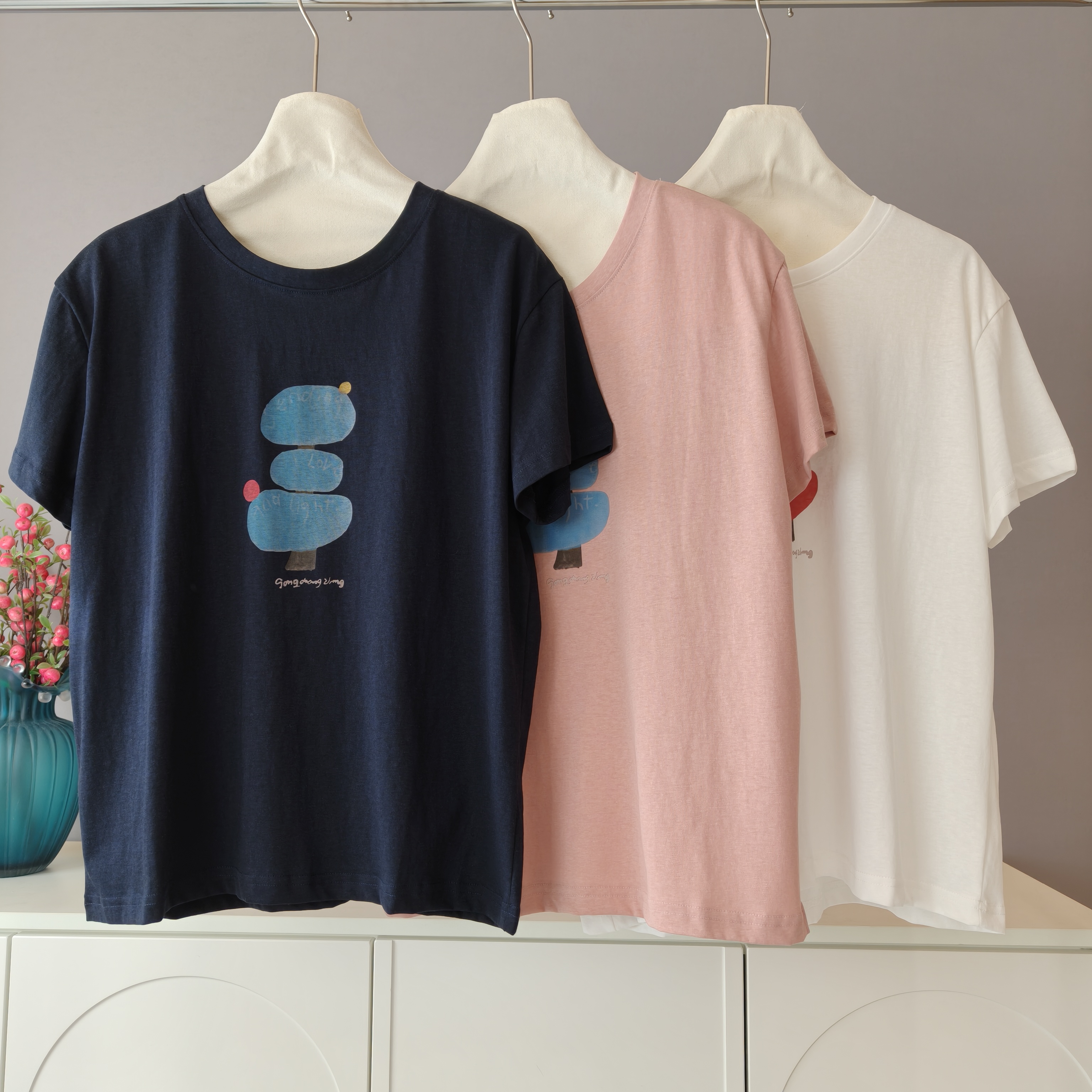 【伟伟专属】卡通路牌 3 色圆领 T恤