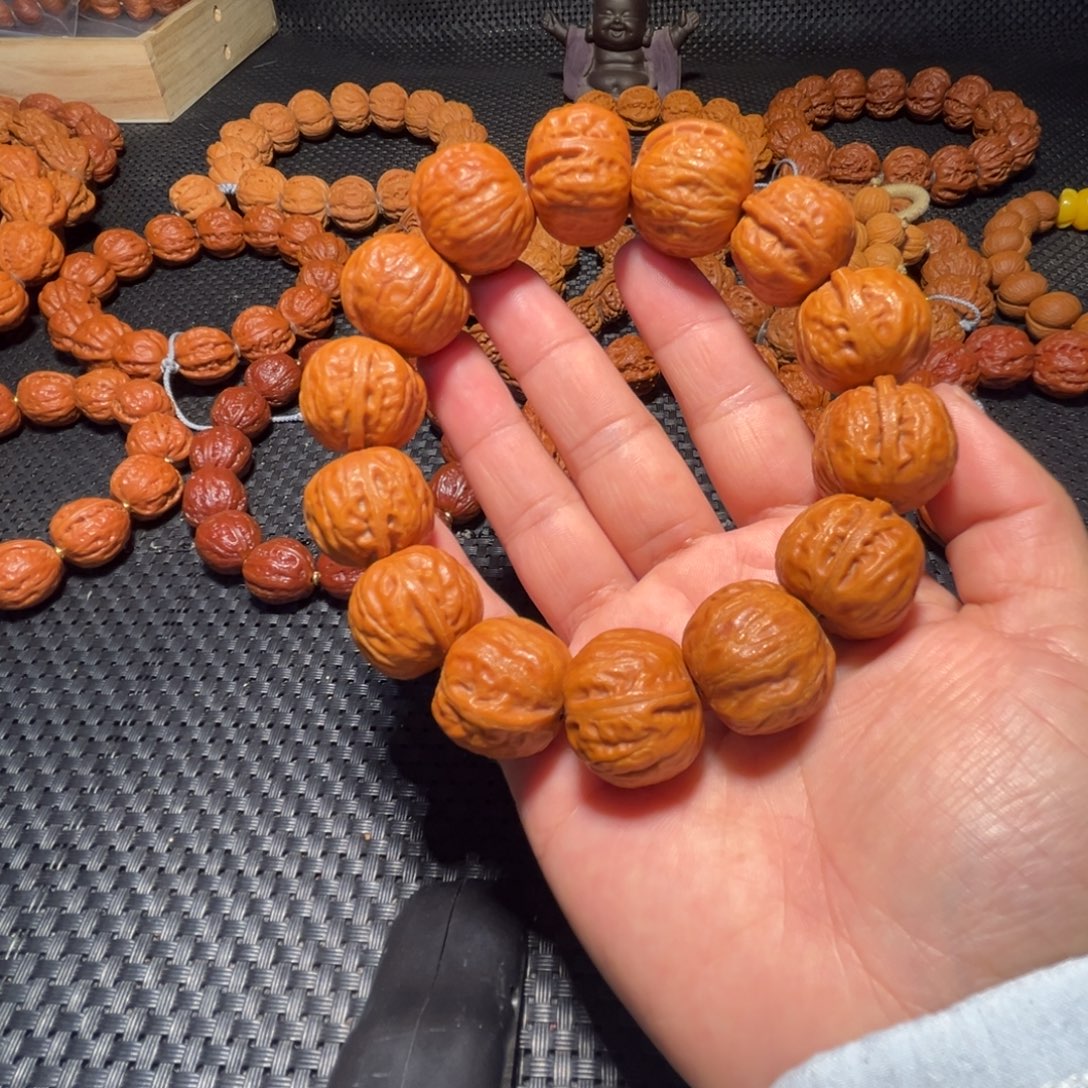 初***者文玩核桃手串磨盘方顿22