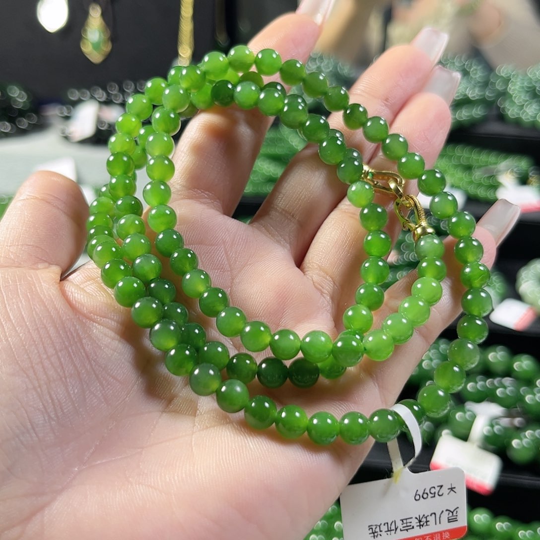 和田玉（碧玉）手链未镶嵌6