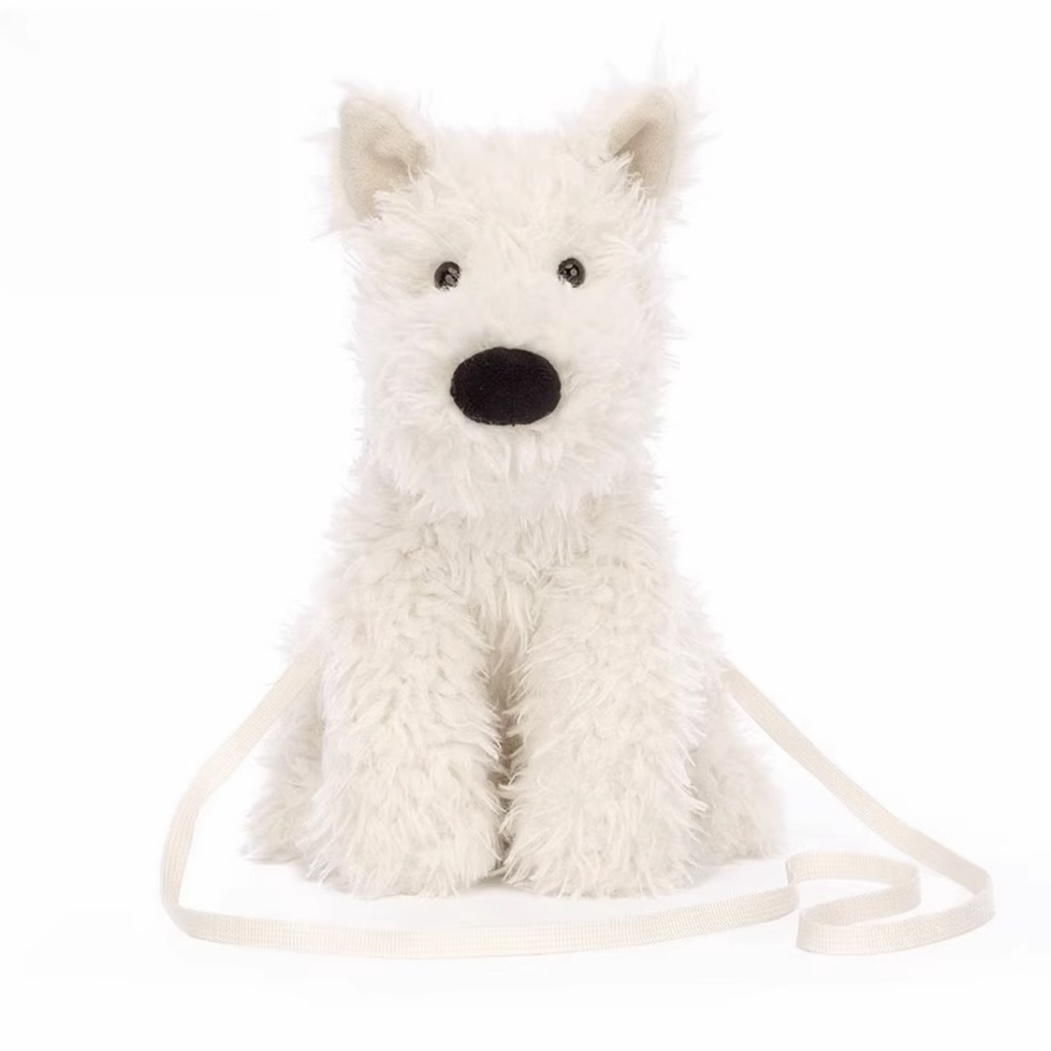 西高地小狗斜挎包可爱柔软玩具公仔百搭背包单肩包送礼