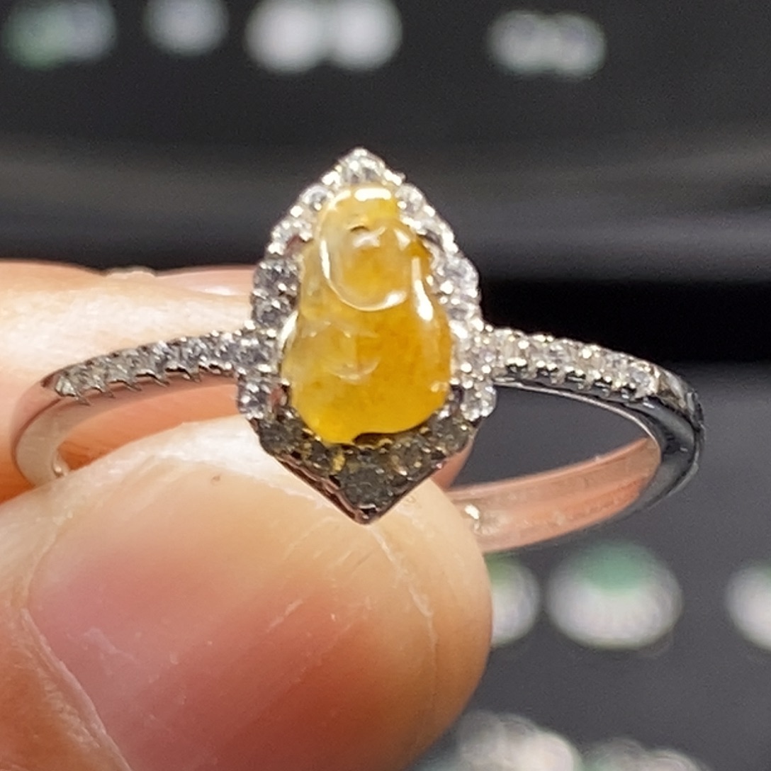 翡翠银S925镶嵌戒指