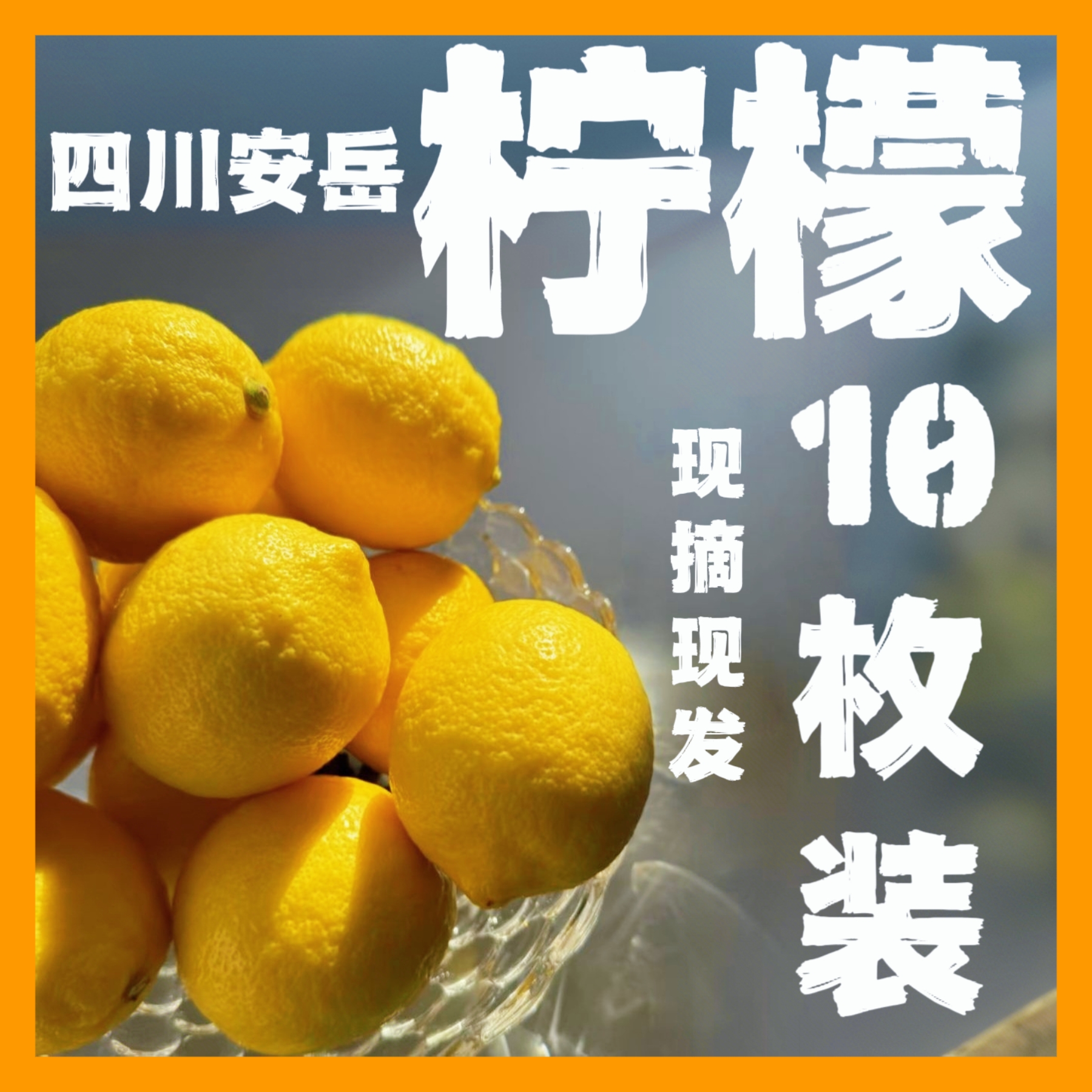 6/10枚柠檬/小果四川安岳黄柠檬60-90g新鲜皮薄多汁水果正宗应季