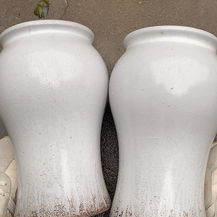 紫砂花盆高28口15一对